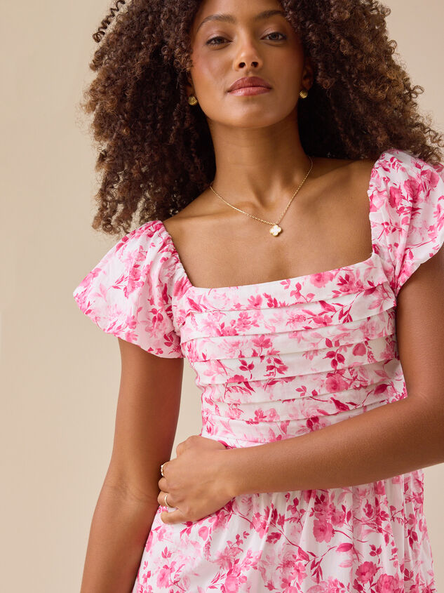 Adeline Floral Maxi Dress Detail 5 - TULLABEE