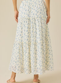 Catelyn Floral Midi Skirt Detail 5 - TULLABEE