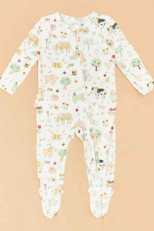 Farm Animal Ruffle Footie - Altar'd State