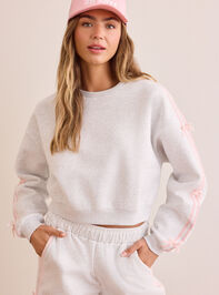 Pit Stop Bow Sleeve Pullover Detail 3 - TULLABEE