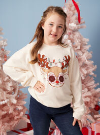 Groovy Reindeer Youth Sweatshirt - TULLABEE