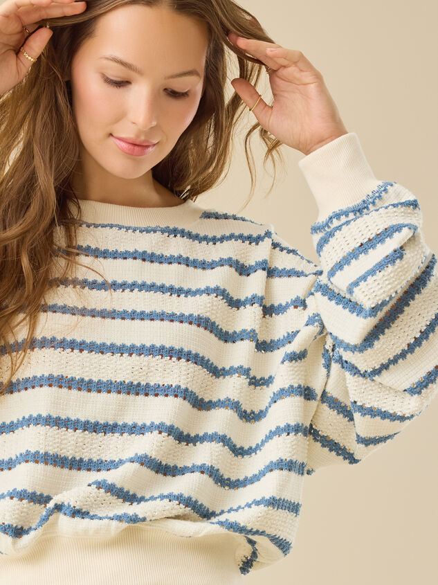 Brooke Textured Striped Top Detail 3 - TULLABEE