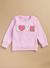 Love Patch Sweatshirt Detail 2 - TULLABEE