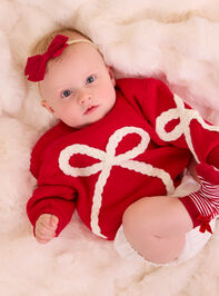 Braided Bow Christmas Sweater - TULLABEE
