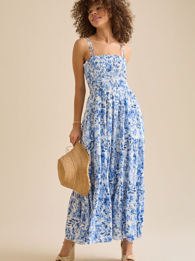 Kendall Floral Maxi Dress Detail 3 - TULLABEE