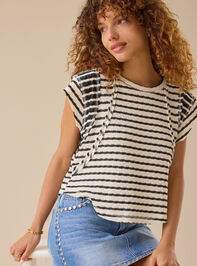 Marlee Mixed Stripe Top Detail 3 - TULLABEE