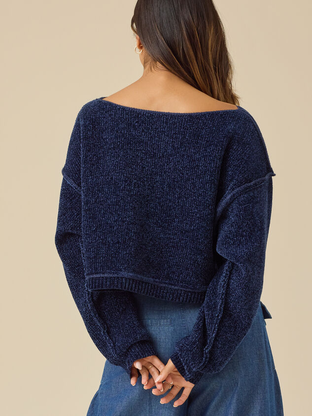 Paulina Boatneck Chenille Sweater Detail 5 - TULLABEE
