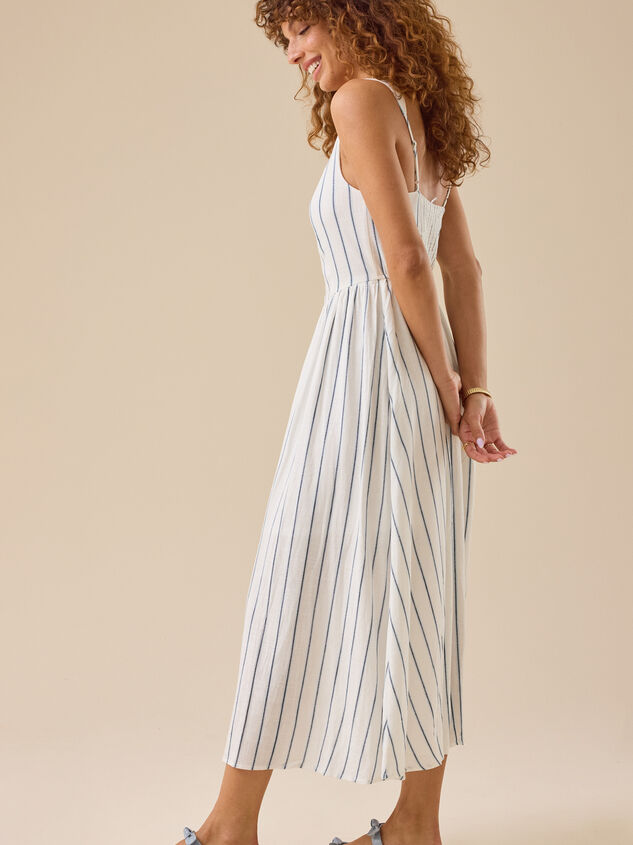 Louisa Striped Maxi Dress Detail 2 - TULLABEE