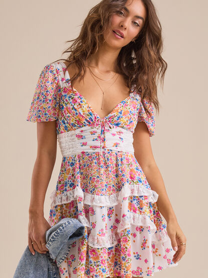 Aderny Floral Mini Dress - TULLABEE
