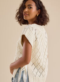 Zayla Cable Knit Vest Detail 5 - TULLABEE