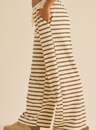 Finley Striped Lounge Pants Detail 5 - TULLABEE