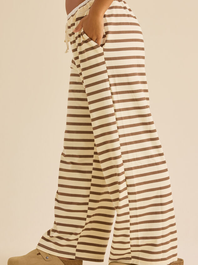 Finley Striped Lounge Pants Detail 5 - TULLABEE
