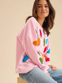 Christmas Lights Crew Neck Detail 4 - TULLABEE