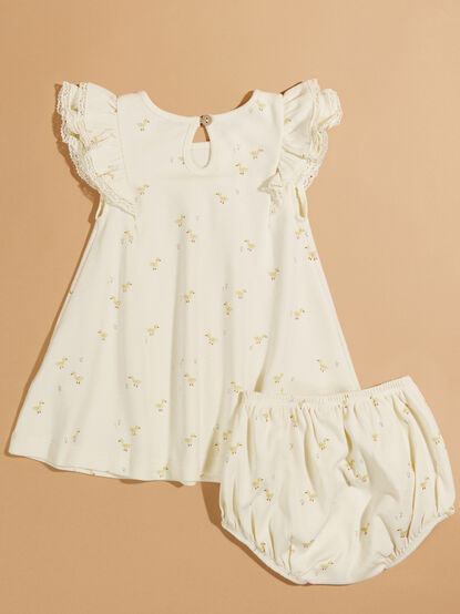 Duckling Flutter Dress and Bloomer Set by Quincy Mae - TULLABEE