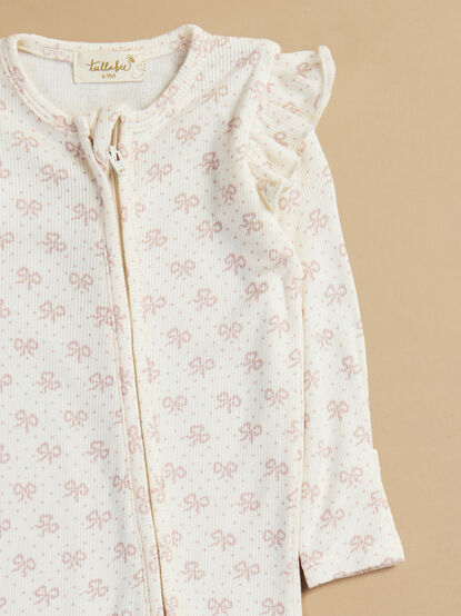 Annie Mini Bows Footie - TULLABEE