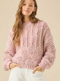Valentina Chunky Pattern Sweater Detail 3 - TULLABEE