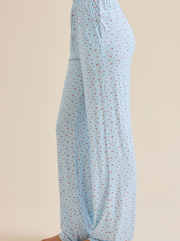 Piper Floral and Fruit Sleep Pant Detail 3 - TULLABEE