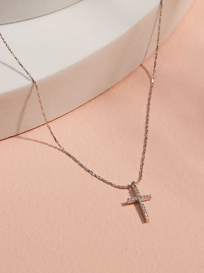 Crystal Cross Necklace - TULLABEE