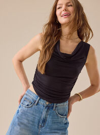 Alaya Cowl-Neck Top Detail 5 - TULLABEE