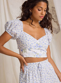 Kairo Floral Crop Top Detail 2 - TULLABEE