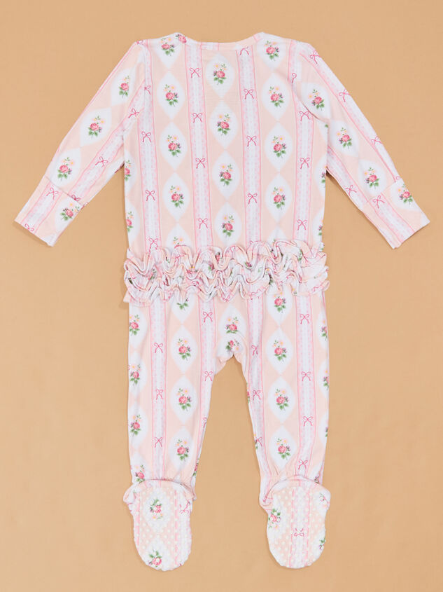 Ogee Floral Ruffle Footie Detail 3 - TULLABEE