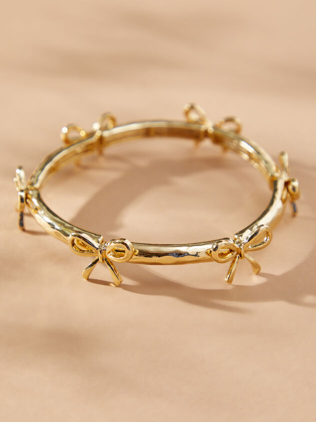 Gold Bow Stretch Bracelet - TULLABEE