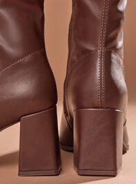 Catherine Tall Suede Stretch Boots Detail 6 - TULLABEE