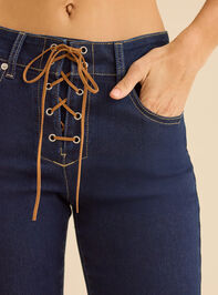 Collins Lace Up Jeans Detail 2 - TULLABEE