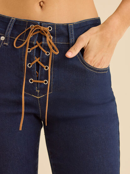 Collins Lace Up Jeans - TULLABEE