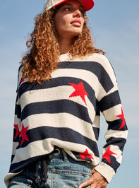 Liberty Patterned Star Sweater - TULLABEE