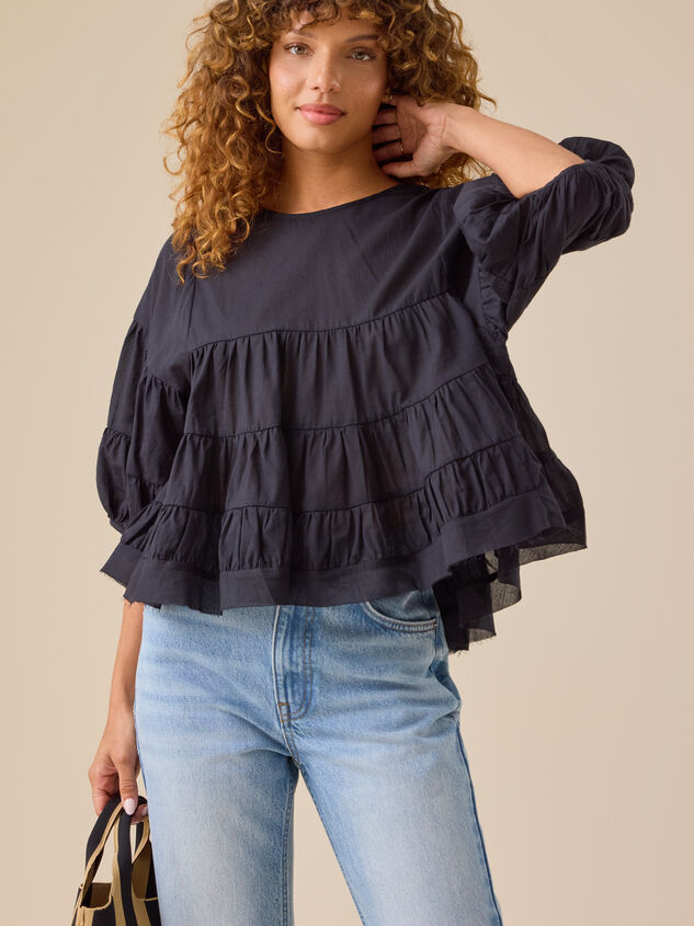 Tanya Ruffle Babydoll Top Detail 2 - TULLABEE
