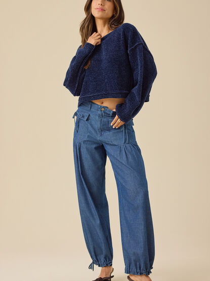 Paulina Boatneck Chenille Sweater - TULLABEE