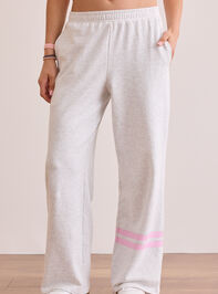 Turbo Striped Straight Leg Pant Detail 2 - TULLABEE