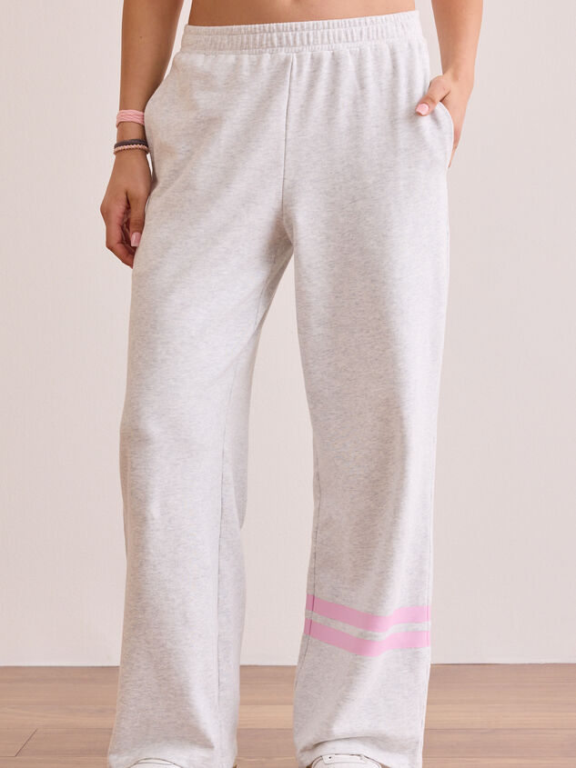 Turbo Striped Straight Leg Pant Detail 2 - TULLABEE