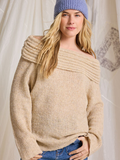 Sylvia Off Shoulder Sweater - TULLABEE