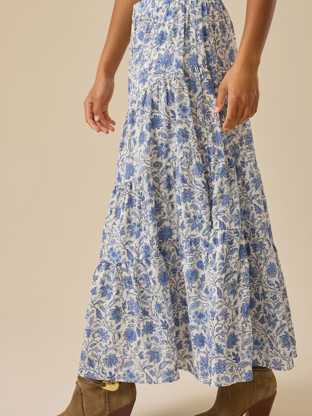 Solara Tiered Maxi Skirt Detail 4 - TULLABEE