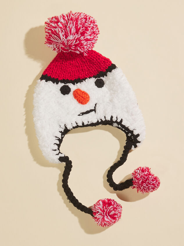 Snowman Tassel Hat Detail 2 - TULLABEE