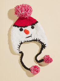 Snowman Tassel Hat Detail 2 - TULLABEE