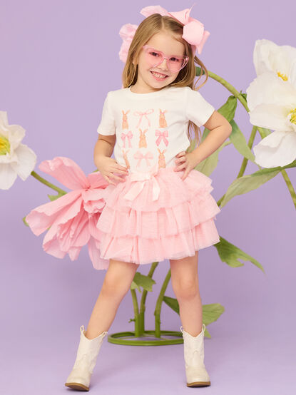 Bunny Bow Graphic Tee - TULLABEE