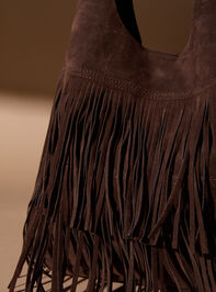 Marleigh Fringe Suede Bag Detail 3 - TULLABEE