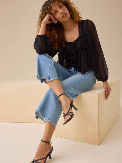 Darsea Chiffon Babydoll Top - TULLABEE