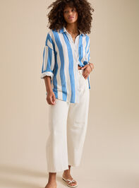 Emilie Long Sleeve Linen Top Detail 2 - TULLABEE