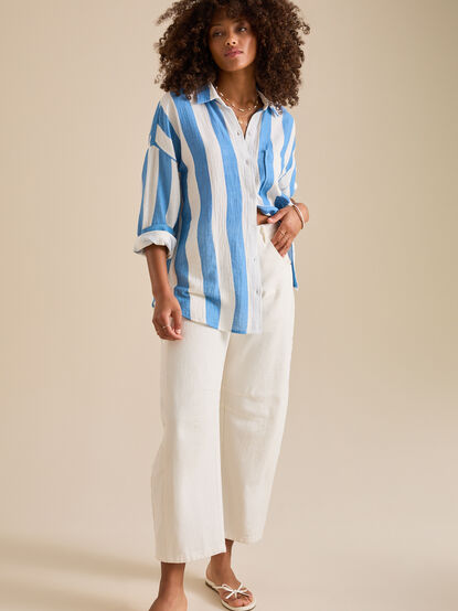 Emilie Long Sleeve Linen Top - TULLABEE