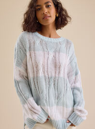 Jovie Oversized Stripe Sweater Detail 2 - TULLABEE