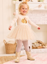 Pumpkin Glitz Dress with Legging Set - TULLABEE