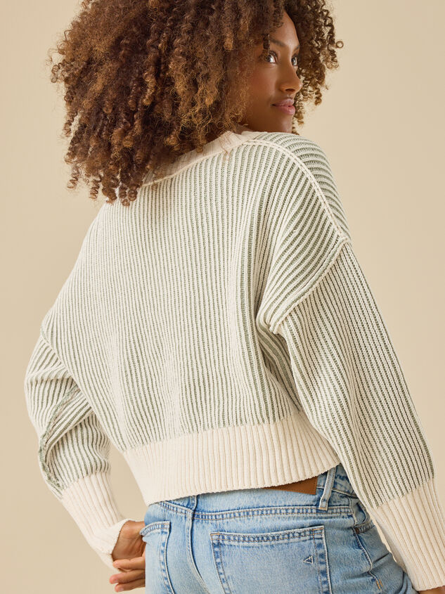 Ophelia Cropped Matte Chenille Sweater Detail 6 - TULLABEE
