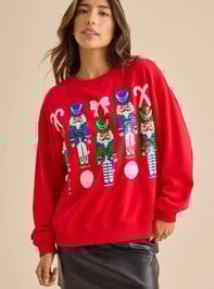 Nutcracker Sparkle Pullover Detail 2 - TULLABEE