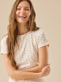 Eleanora Floral Lounge Top Detail 2 - TULLABEE