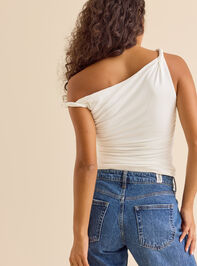 Amelia Asymmetrical Twist Tank Detail 4 - TULLABEE