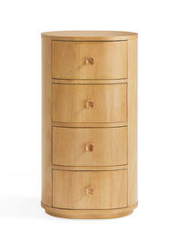 Ruth Narrow Wood Nightstand - TULLABEE